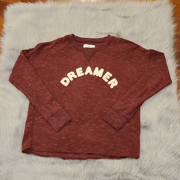 American eagle‎ womens dreamer soft maroon long sleeve size small - Picture 1 of 4